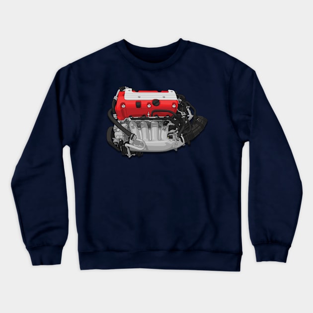 K20 Engine Crewneck Sweatshirt by ArtyMotive